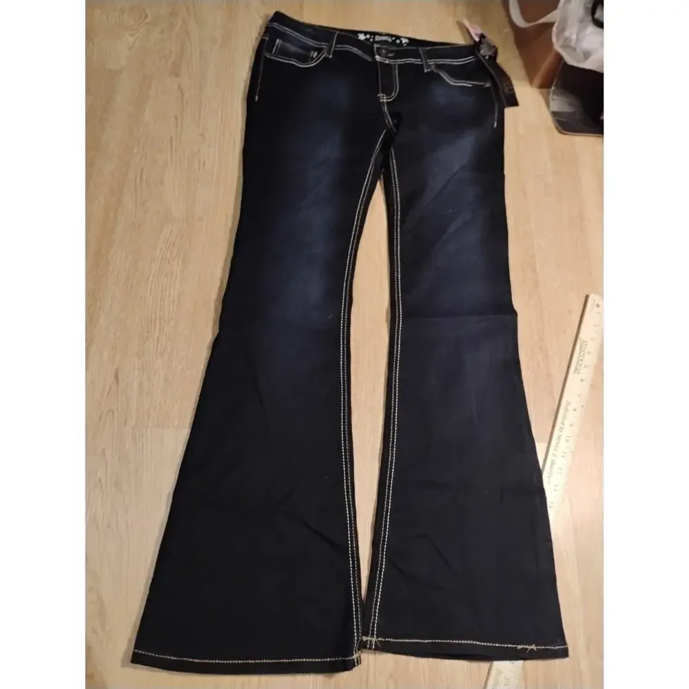 Women's Celebrity Pink The Spice Black High Rise Skinny Jeans Pants Sz 9